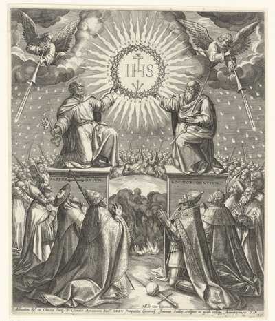Adoration of the Monogram of Christ by Johann Sadeler (I)