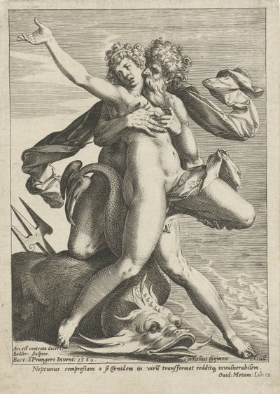 Caenis Embraced by Neptune by Johann Sadeler (I)