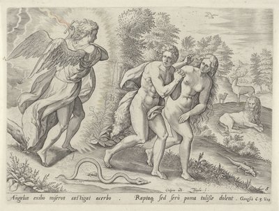 Expulsion from Paradise by Johann Sadeler (I)