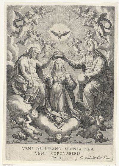 Coronation of Mary with Choirs of Angels by Johann Sadeler (I)
