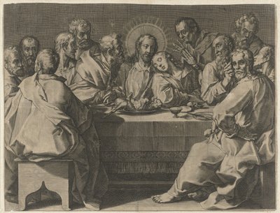 Last Supper (Coeni domini) by Johann Sadeler (I)