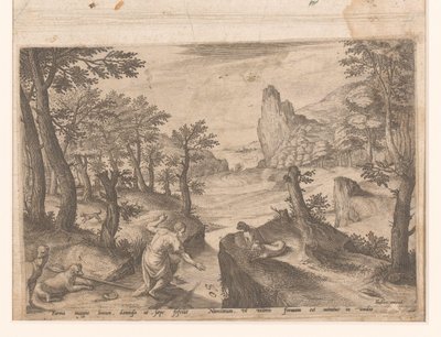 Landscape with the Fall of Icarus by Johann Sadeler (I)