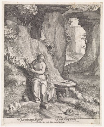 Mary Magdalene in a Cave by Johann Sadeler (I)