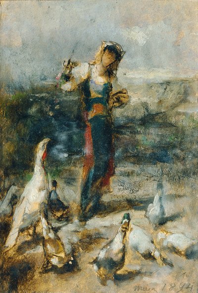 Girl with Poultry by Johann  Till der Jüngere