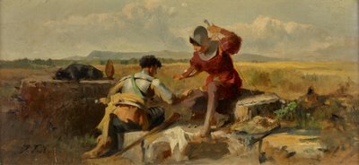 Two Knights Playing Dice by Johann Till der Jüngere
