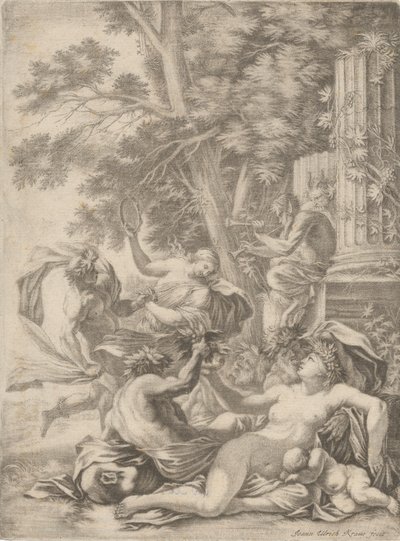 A Bacchanian Scene by Johann Ulrich Kraus