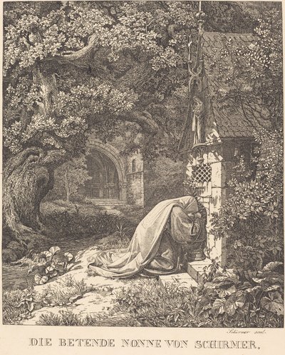 The Praying Nun by Johann Wilhelm Schirmer