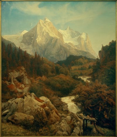 Johann Wilhelm Schirmer, The Wetterhorn by Johann Wilhelm Schirmer