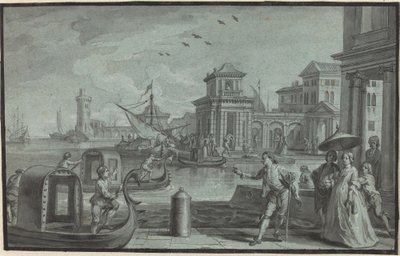 Venetian Fantasy with the Dogana by Johann Wolfgang Baumgartner