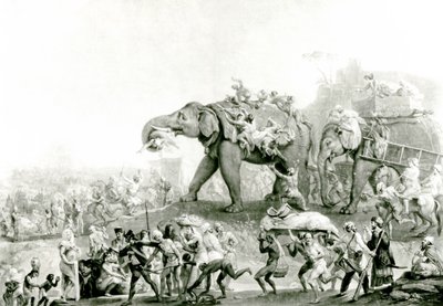 The Embassy of Hyderback to Calcutta by Johan Joseph Zoffany