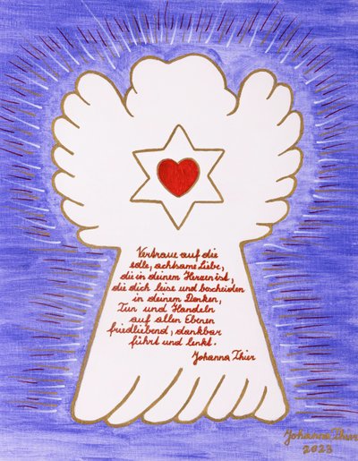 The Angel with the Rosenthal Peace Star by Johanna Thier