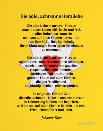 Die edle, achtsame Herzliebe - Version 1 by Johanna Thier