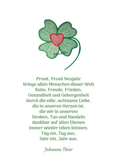 Happy New Year - Version 1 by Johanna Thier