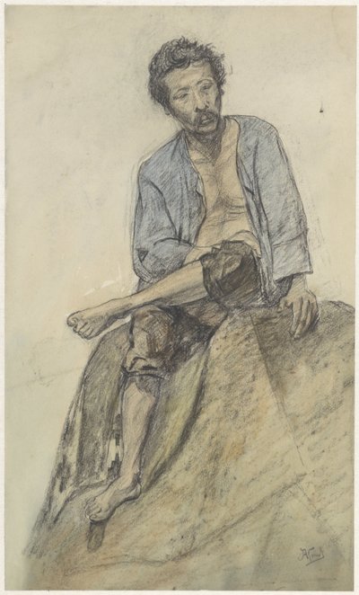 Seated Man by Johannes Abraham Mondt