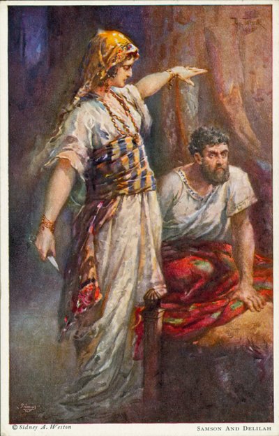 Samson and Delilah by Johannes Adolf Tillack