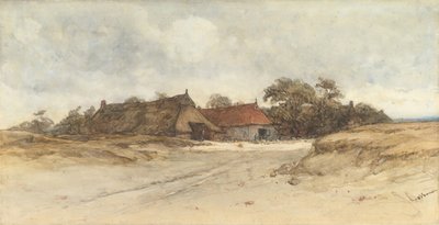 Farmhouses, 19th century by Johannes Bosboom