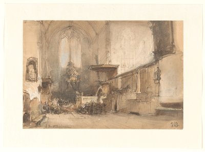 Interior of the Church at Oosthuizen by Johannes Bosboom