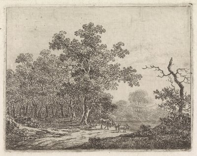 Landscape with Oak and Cattle by Johannes Christiaan Janson