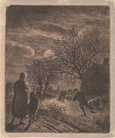 Landscape with Skaters by Johannes Christiaan Janson