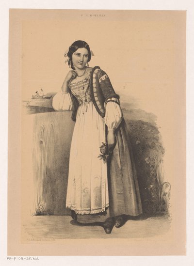 Woman in Italian Costume by Johannes Christiaan d