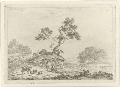 Landscape with Shepherds in Conversation by Johannes Janson