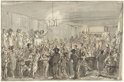 A Revolutionary Meeting in Delft in 1795 by Johannes Jelgerhuis