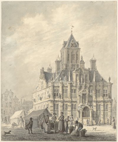 The Town Hall of Delft by Johannes Jelgerhuis
