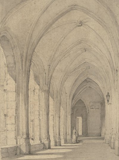 Cloister at the Cathedral of Utrecht by Johannes Jelgerhuis