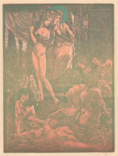 Nine Fantastic Female Figures by Johannes Josephus Aarts (signed by artist)