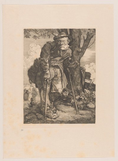 Beggar with Crutches by Johannes Josephus Aarts