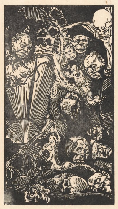 Tree with Fantastic Faces by Johannes Josephus Aarts