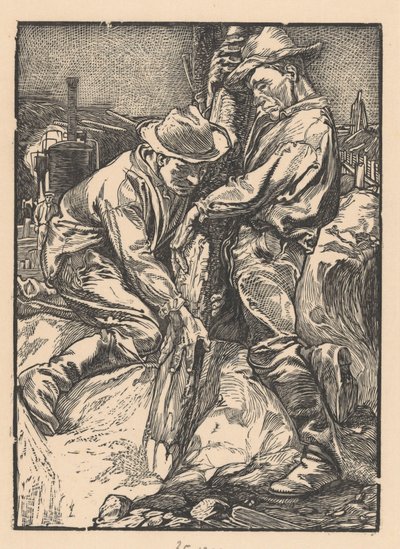 Construction Workers Piling by Johannes Josephus Aarts