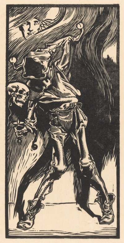Death as a Harlequin, Playing Bilboquet by Johannes Josephus Aarts