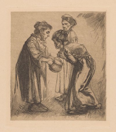 Three Women with Pot by Johannes Josephus Aarts