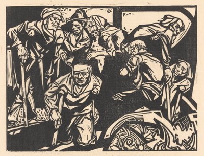 Men with Crutches by Johannes Josephus Aarts