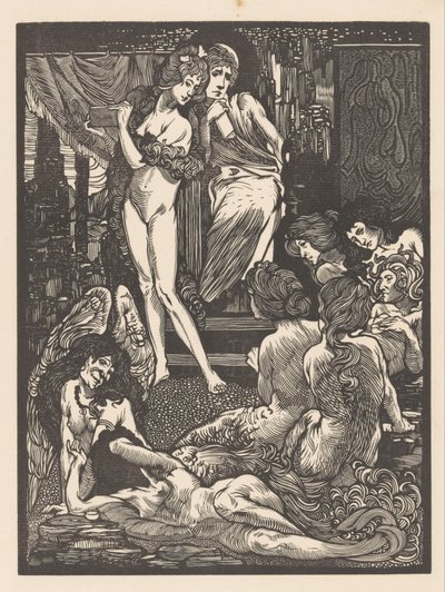Nine Fantastic Female Figures by Johannes Josephus Aarts