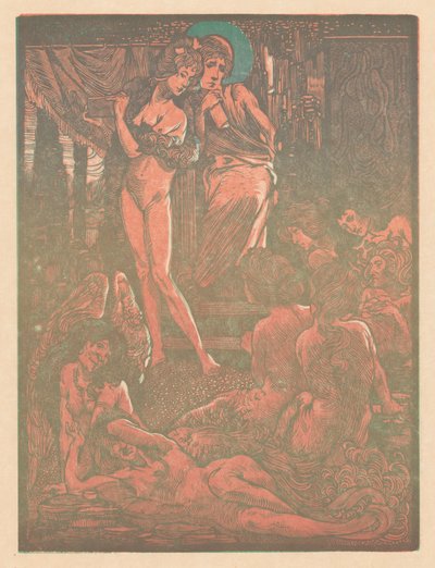 Nine Fantastic Female Figures by Johannes Josephus Aarts