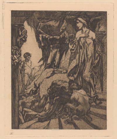 Oedipus and the Sphinx by Johannes Josephus Aarts