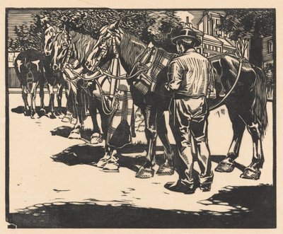 Riding Horses in a Square by Johannes Josephus Aarts