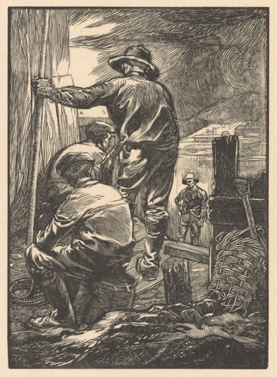 Four Workers by the Water by Johannes Josephus Aarts