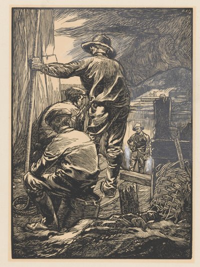 Four Workers by the Water by Johannes Josephus Aarts