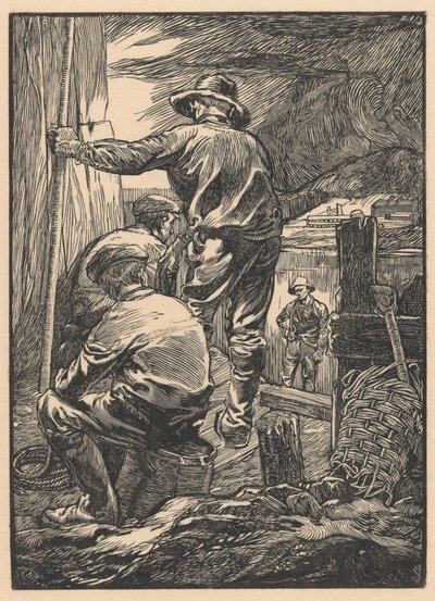 Four Workers by the Water by Johannes Josephus Aarts