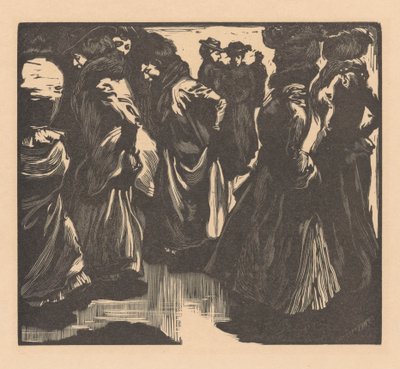 Women in the Rain by Johannes Josephus Aarts