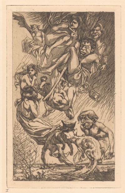 Floating people, fantasy creatures, and cats by Johannes Josephus Aarts