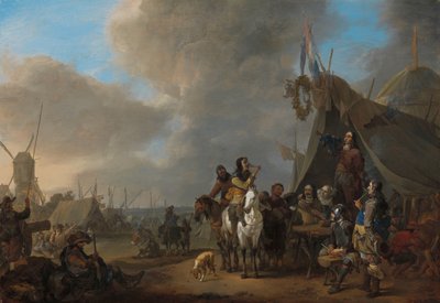 Army Camp by Johannes Lingelbach