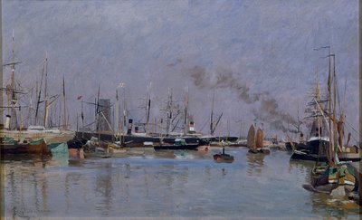 Harbour at Antwerp by Johannes Martin Grimelund