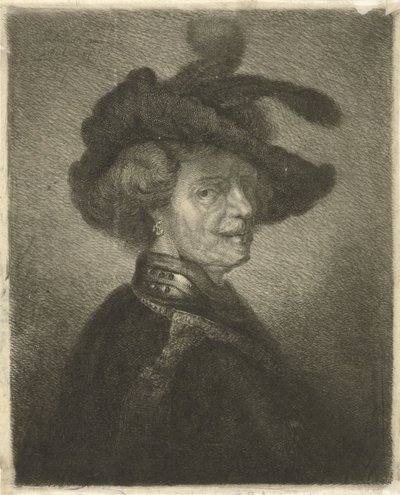 Tronie of a Man with a Feathered Beret by Johannes Mock