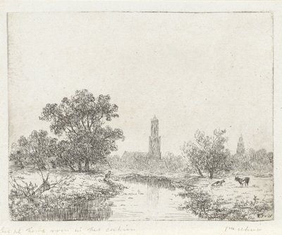 View of Utrecht(?) by Johannes Pieter van Wisselingh