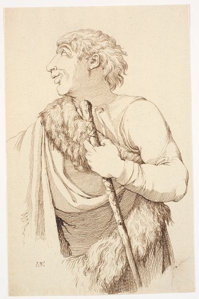 Shepherd with Staff in Hand by Johannes Wiedewelt