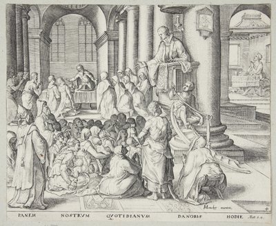 The Sermon in the Church by Johannes Wierix